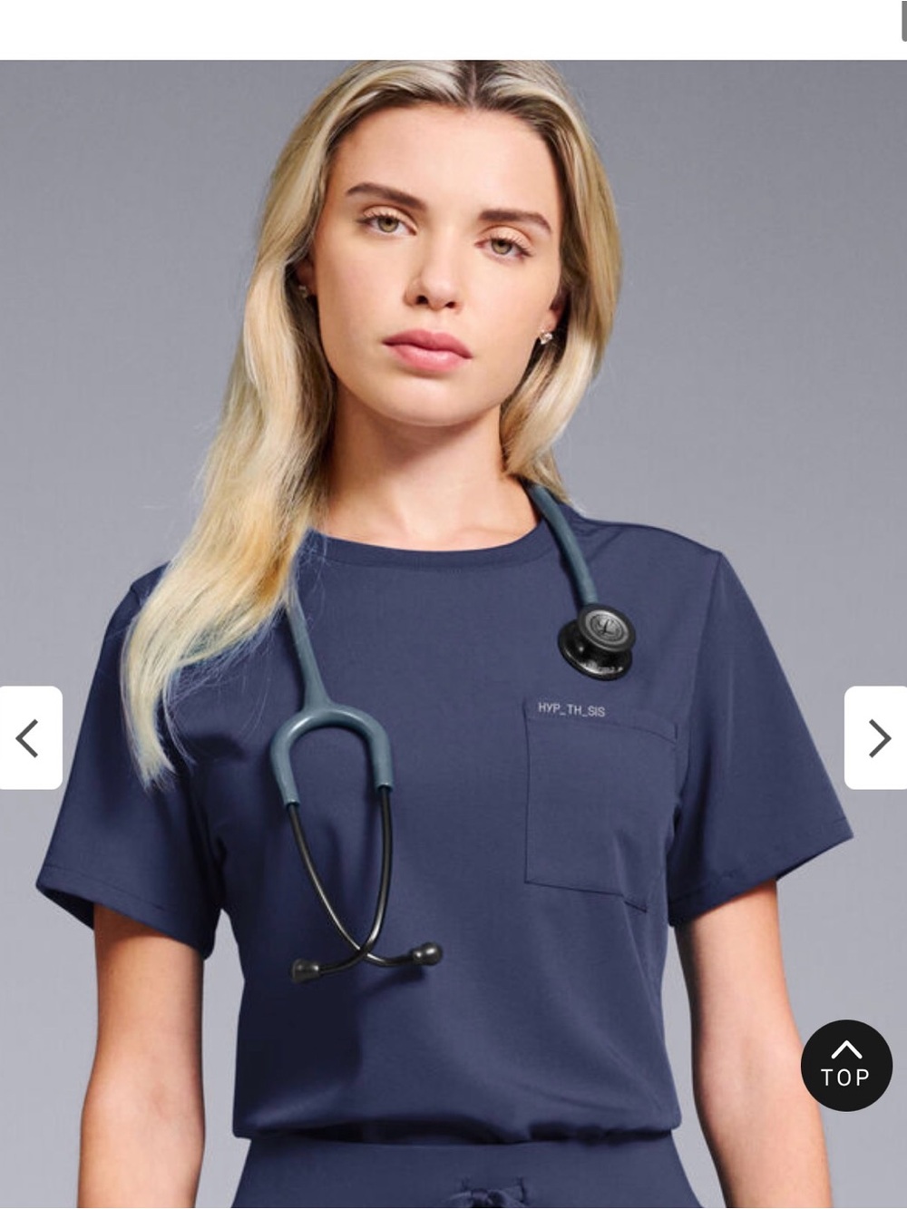 Hypothesis scrub top navy - new